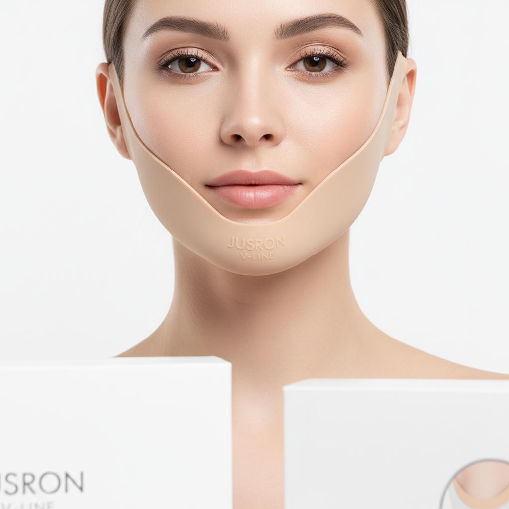 JUSRON Double Chin Reducer V Line Face Lifting Tape Silicone